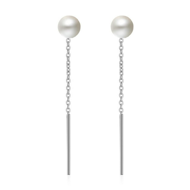 Pendientes de perlas con forma de botón para mujer, joyería de moda, regalos de estilo coreano