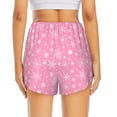 thumbnail image 2 of Lsque Snowflake pink backgrounds Printed Women's Running Shorts with Liner Pockets,Elastic Quick Dry Workout Athletic Gym Yoga Shorts,Womens High Waist Shorts-Large, 2 of 9