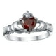 thumbnail image 1 of De la mano del anillo de diamantes de imitación de moda exquisita forma de corazón anillo de dedo de cristal en forma de corazón Mujeres Anillo 6 9, 1 of 5