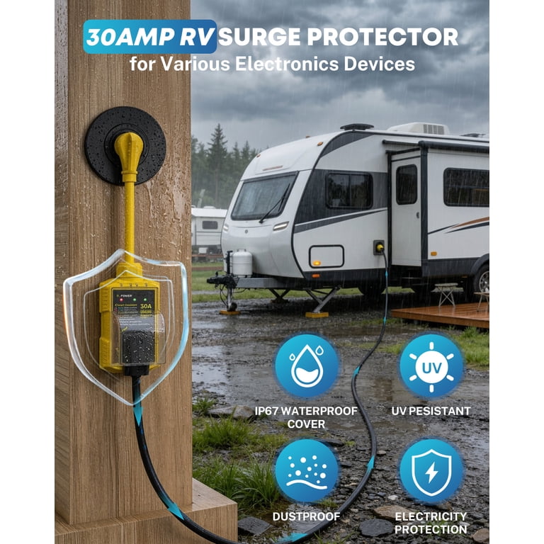Kohree 30 Amp RV Surge Protector, 12000J Protection photo 2