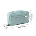 thumbnail image 3 of Dmlowu Pencil Pouch Portable Pencil Case Large Capacity Pencil Bag Box for Women Men Art Office, 2.4x8.3 Inch Simple Aesthetic Pencil Case Pouch, 3 of 7