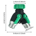 thumbnail image 2 of 2-Way Heavy Duty Garden Hose Splitter – 3/4 Inch Full Flow Y Connector | Solid Stainless Steel Faucet Distributor with Shut-Off Valves & Rubber Washers – Outdoor, Lawn & Irrigation Use, 2 of 7
