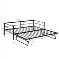 thumbnail image 6 of Twin Size Metal Daybed with Adjustable Trundle - Heavy-Duty Steel Daybed with Pop Up Trundle Bed - Black, 6 of 9