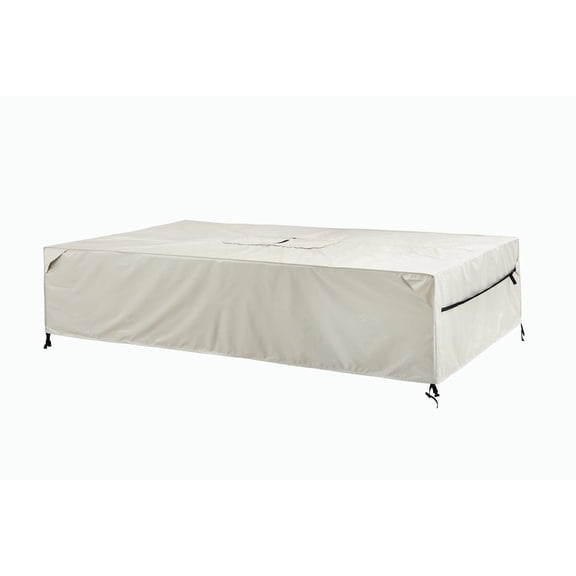 COREPORCH Patio Furniture Covers 126x72 Waterproof Outdoor Couch Sectional Sofa Set Cover Heavy Duty 420D Oxford Beige