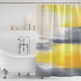 thumbnail image 4 of Yellow Gray Waterproof Fabric Shower Curtain,Contemporary Abstract Oil Painted Art Waterproof Fabric Shower Curtain for Bathroom Curtains Bathtubs Hotel Shower Curtains with 12 Hooks Long 72x78in, 4 of 8