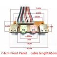 thumbnail image 4 of DPTALR 2 USB PC Computer Case 7.4CM Front Panel USB Audio Port Mic Earphone Cable, 4 of 9