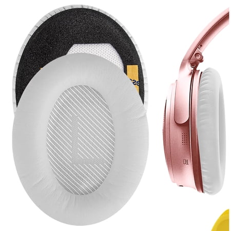 Geekria QuickFit Replacement Ear Pads Compatible with Boses QC 45/ 35II/ 35IIGaming/ 25/15 AE 2/2i/2w SoundTrue SoundLink AE QCSE New QuietComfort Headphones (White)