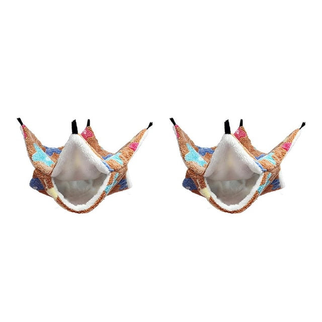 Methold Hamaca para ratas, cama colgante pragmática de diseño especial, colores surtidos, dulce regalo de lana, suministros para mascotas, Caramelo de estrella de mar 20x20 2piezas