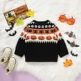 thumbnail image 7 of Toddler Baby Boy Girl Halloween Outfit Knit Chunky Pumpkin Sweaters Crew Neck Pullover Sweatshirt Tops Fall Winter Clothes, 7 of 7