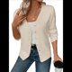 thumbnail image 1 of Suéteres para Mujer, Otoño Invierno, Cuello en V, Botones, Suéter, Chaqueta, Tops de Punto. Albaricoque M, 1 of 10