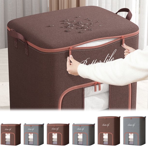 Caja de Almacenaje de Tela Ganfancp Extra Gruesa Gran Capacidad para Colchas