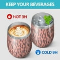 thumbnail image 4 of Leopard Print 12oz Stainless Steel Insulated Wine Tumbler with Lid and Straw – Double Wall Vacuum Mug for Hot & Cold Drinks, 304 Steel Interior, Sweat-Free Design, 4 of 5