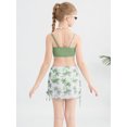 thumbnail image 3 of 3Pcs Teens Girl Summer Adjustable Strap Bikini Swimsuit Set Tropical Floral Bathing Suit Swimwear With Coverup Skirt 9-16Y, 3 of 8
