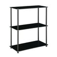 thumbnail image 3 of Convenience Concepts Designs2Go Classic Glass 3 Shelf Bookcase, Black Glass, 3 of 5