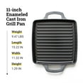 thumbnail image 6 of Lodge USA Enamel 11 Inch Grill Pan, Moonstruck, 6 of 7