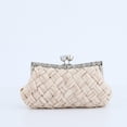 thumbnail image 2 of Jumpingount Bolso de mano elegante para restaurante adecuado para muchas ocasiones bolsos de mano para mujer bolso de mano desnudo Bolsas de mensajero y de hombro Gris plateado, 2 of 6