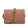 thumbnail image 1 of Sywqhk Bolso De Hombro De Color Puro Geométrico Retro Para Mujer, Bolsos Para Axilas Con Cadena (Camello) Sywqhk Para estrenar, 1 of 9