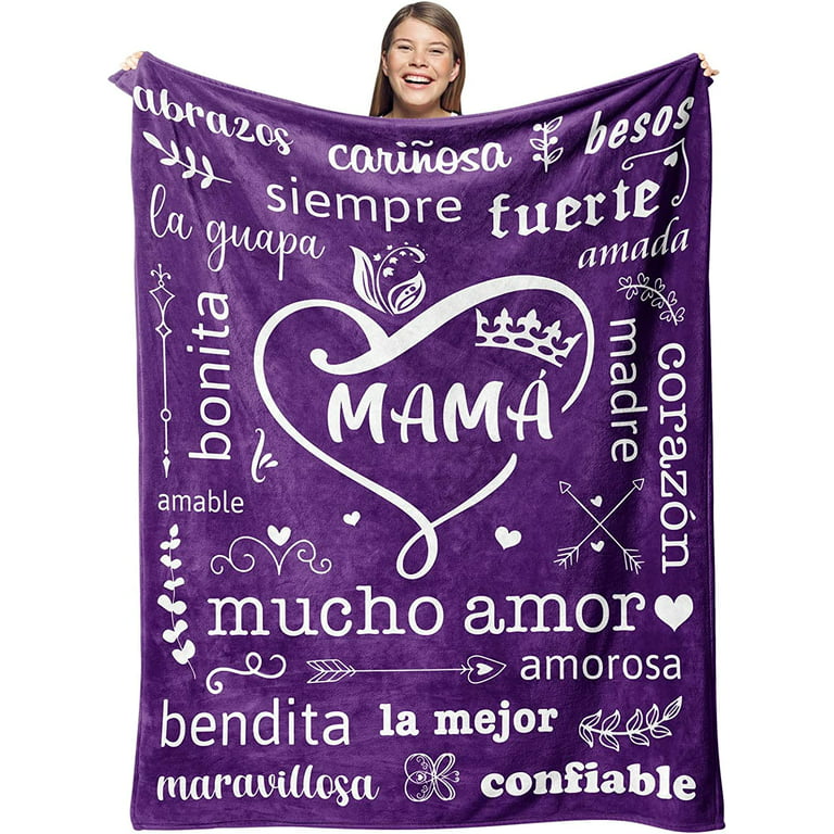 Regalos para Mama Blankets, Mom Gifts for Mothers Day, Hispanic Gifts for  Mom from Daughter, Birthday Gifts for Mom Throw 50X60, Regalos De Navidad  para Mujer, Moms Birthday Gift Ideas 