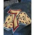 thumbnail image 3 of Lisheng by JNCO Jeans Unisexes Taille Haute Amples avec Motif de dés, Style Rétro de Rue, Bleu, Taille 7, 3 of 7