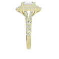 thumbnail image 4 of Unique Moments 2.50 ct Lab Grown Split Shank Emerald Diamond Halo Engagement Ring 14K Yellow Gold, 4 of 7