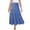 D Blue, variant on Ygbgbb Women's Summer Boho Maxi Skirt A-Line Flowy Ruffle Tiered Skirts Solid Daily Casual Pleated Skirts Elastic High Waist Beach Long Skirts with Pockets Army Green M