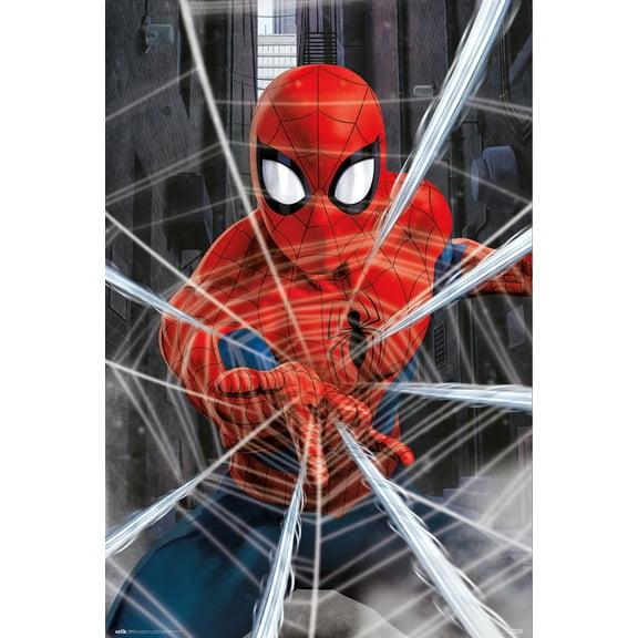 Spider-Man - Marvel Comic Poster (Spider Web - Gotcha) (Size: 24" x 36")