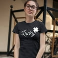 thumbnail image 3 of Tee Hunt Lucky Shamrock T-Shirt St. Patrick's Day Funny Holiday Women's T-Shirt Tee, 3 of 5