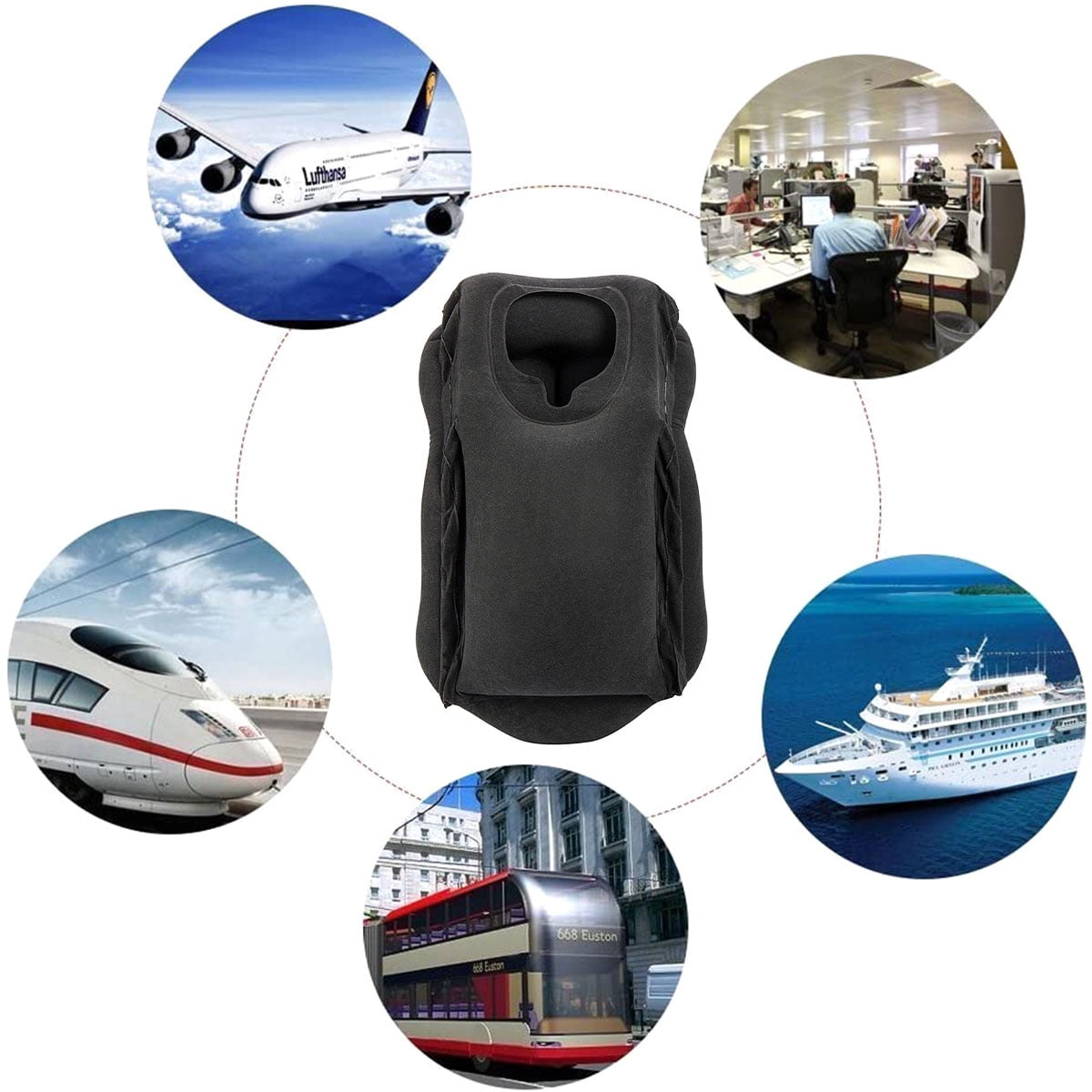 FUYGRCJ 2PCS Inflatable Travel Pillow, Inflatable Neck Pillow