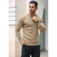 thumbnail image 4 of COOFANDY Mens Knit Sweater Casual Henley Shirts Long Sleeve Pullover Sweater Button Down Shirts Fall Tops, 4 of 8
