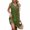 Army Green, variant on WTOBBY Women's Solid Color V-Neck Casual Beach Vacation Dress Vintage Sleeveless Splicing Dress for Summer Resort Wear and Coastal Getaways,Army GreenL