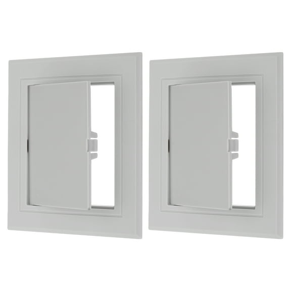 Uxcell 4.72x4.72 inch(115x115mm) Removable Hinged Access Panel, 2 Pcs ABS Plumbing Access Doors Easy Wall Hole Cover, Grey