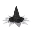 thumbnail image 1 of Tocado de vestido elegante Sonducket de satén negro con bonitas decoraciones florales sombrero para fiesta de Halloween, 1 of 1