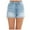 Light Blue, variant on High Rise Jean Shorts for Women Casual Cuffed Denim Shorts Stretchy Folded Hem Straight Hot Short Jeans