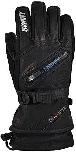 Swany Men's Thinsulate Genuine Leather Driving Gloves Black L/XL 