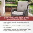thumbnail image 6 of Patiobula Outdoor 4-Piece Deep Seat Cushion,24 x 22, Water Repellent, Fade Resistant, Deep Seat Bottom and Back Cushion for Chair, Sofa, and Couch,Beige, 6 of 8