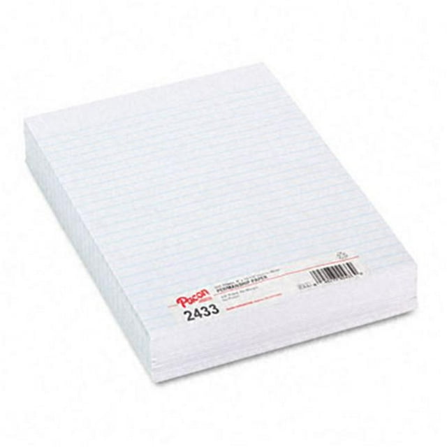 Pacon Papier d'Essai/composition Ligné Sans Marge 8-1/2 x 11 Blanc 500 Feuilles/rame