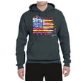 thumbnail image 2 of Wild Bobby, Colorful Neon Flag Hearts Love, Streetwear, Unisex Graphic Hoodie Sweatshirt, Charcoal, X-Large, 2 of 3