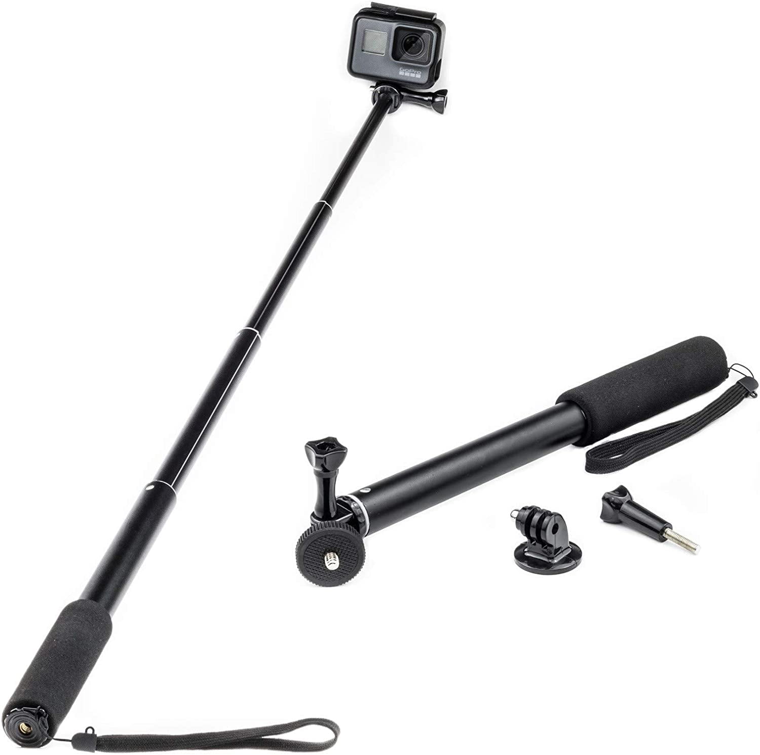 Extendable Action Camera Selfie Stick Monopod, Compatible with GoPro