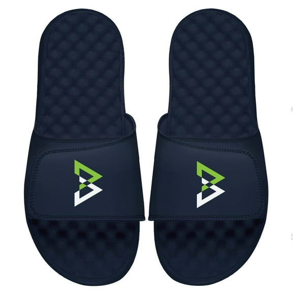 Youth ISlide Navy Beast Mode Logo Slide Sandals
