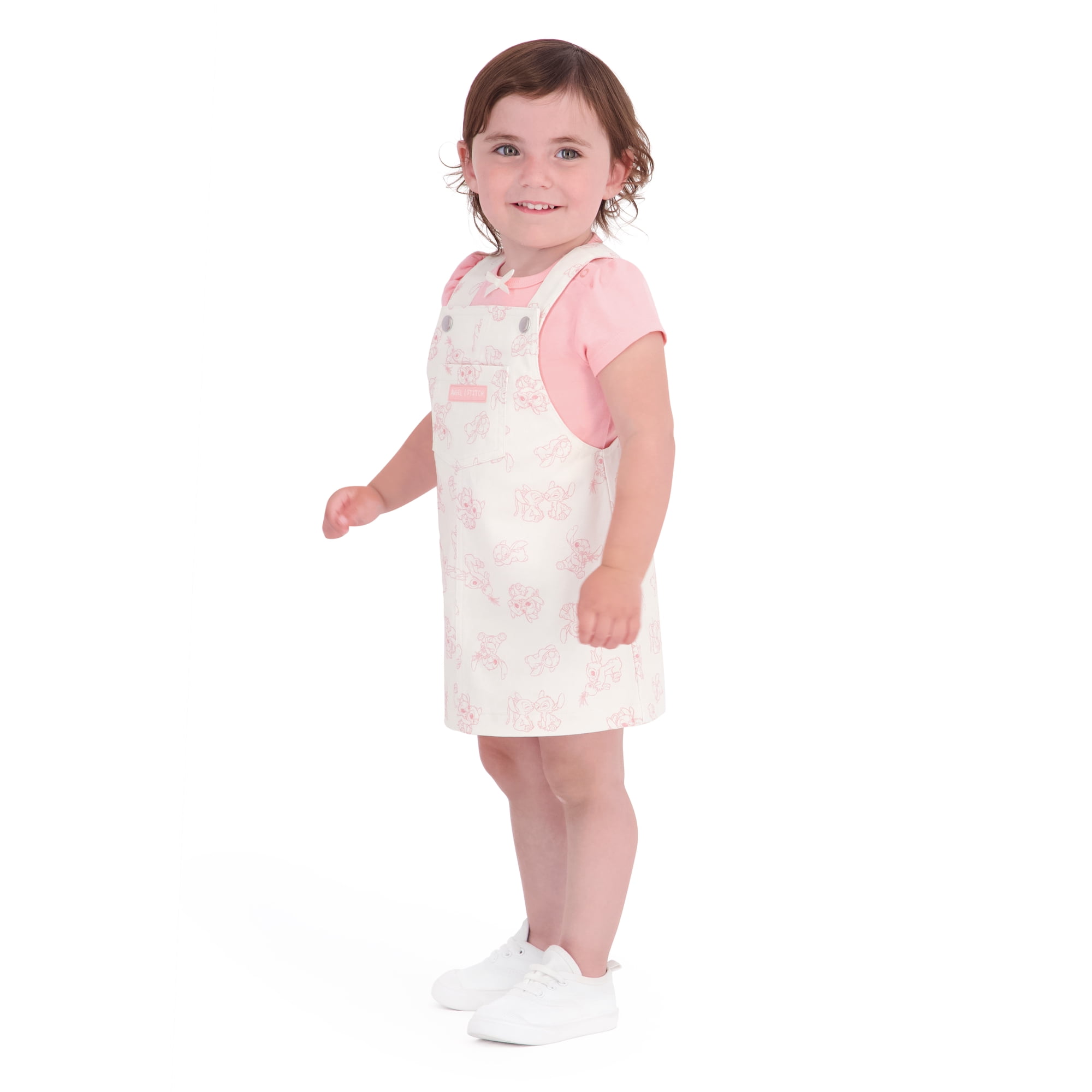 Stitch and Angel Baby Girl 2 Piece Jumper Set, Sizes 0-24 Months