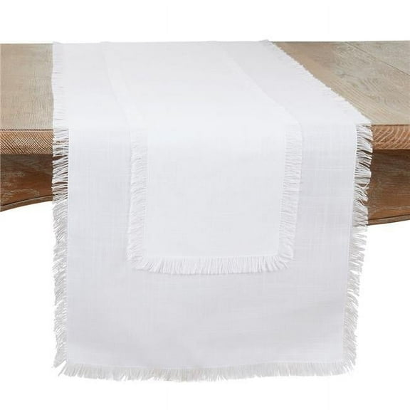 Saro Lifestyle Fringed Dinner Table Runner