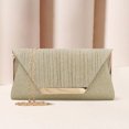 thumbnail image 1 of Bolsos de embrague tipo sobre Bolso de noche con cadena Bolsos de fiesta elegantes a la moda (Oro), 1 of 5