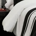 thumbnail image 2 of Lush Decor Modern Chic Stripe Comforter White/Black 6-Piece Set, 2 of 5