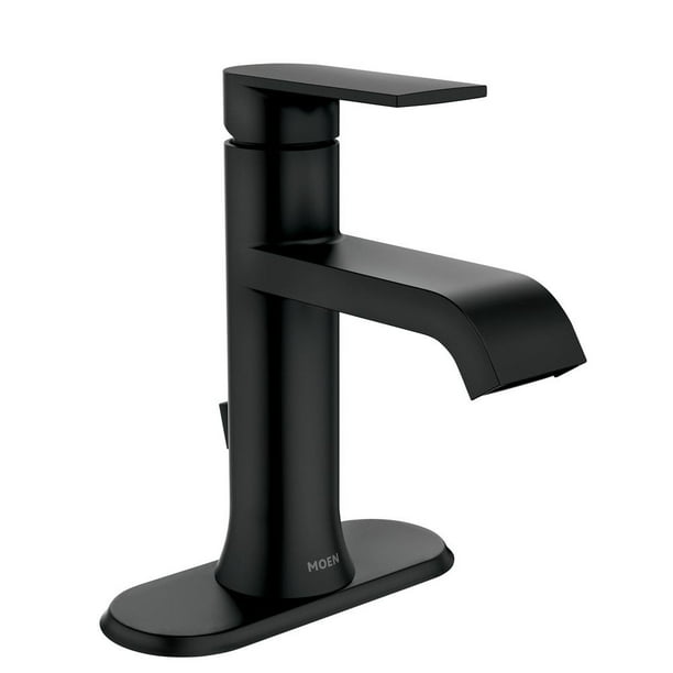 MOEN 84760BL Genta Single Hole SingleHandle Bathroom Faucet in Matte