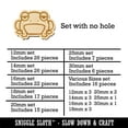 thumbnail image 2 of Unamused and Grumpy Frog Wood Mini Charms Shapes DIY Craft Jewelry - No Hole - 12mm (26pcs), 2 of 7