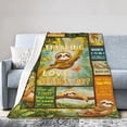 thumbnail image 3 of Sloth Floral Blanket Green Plants Flowers Gifts for Women Kids Girls Mom Wife Men Boys Birthday Christmas Halloween Easter Home Bedroom Bed Sofa Decor Plush Throw 80x60, 3 of 6