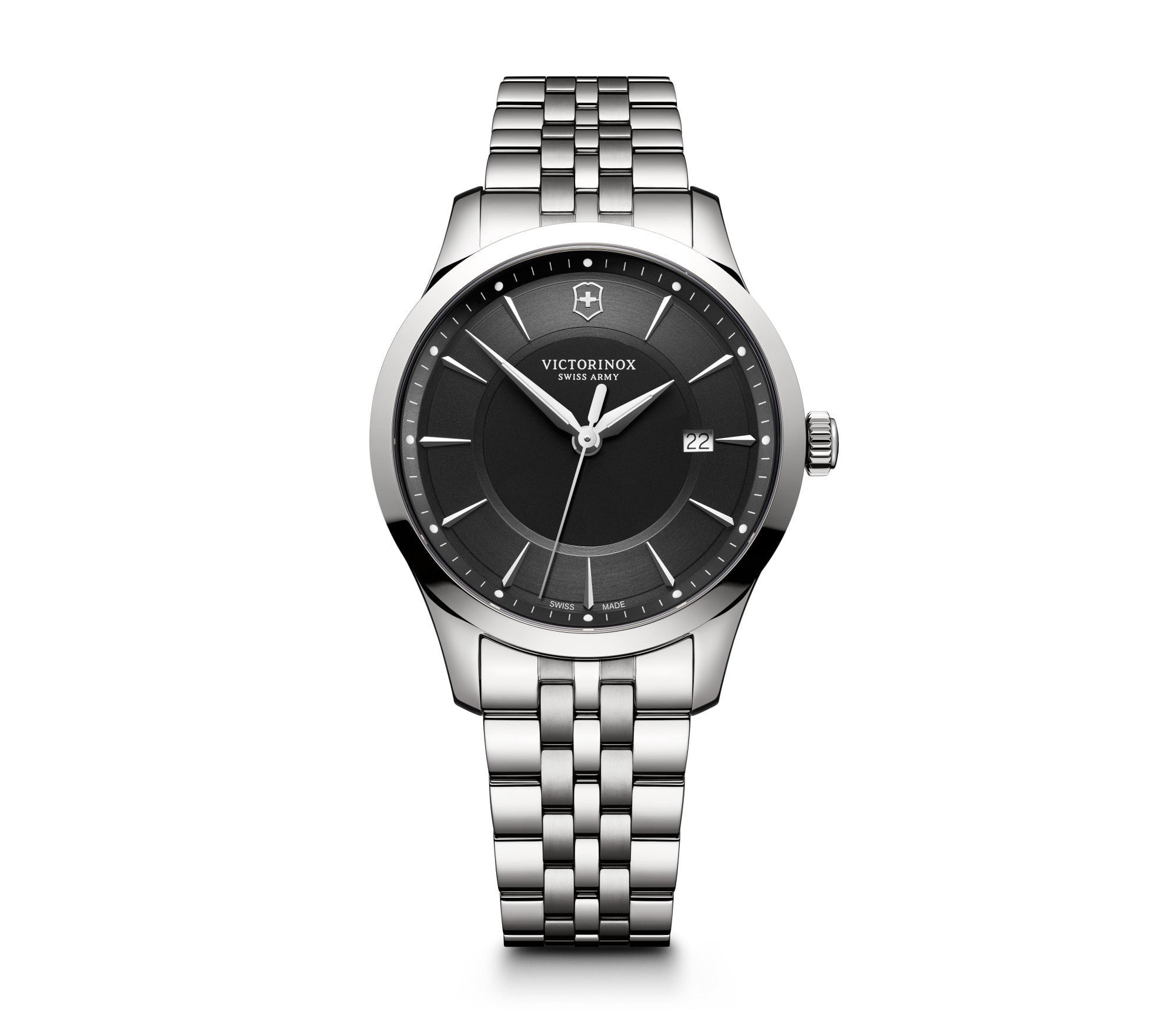 NON☆ Victorinox Alliance Black Dial Stainless Steel Men's Watch 241801