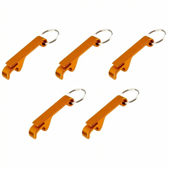 DESIGNICE 5Pcs Keychain Bottle Opener,Aluminum Fusion Keychain Charms,Can Top Opener Bottle Opener Keychain,GOLD1