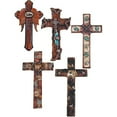 thumbnail image 7 of Urbalabs Western 13 Inch Wall Cross Teal Stone with Gold Cross Silver Star Distressed Wall Hanging Cross Country Wall Decor Room Decoration Office Church Home (Teal Knot), 7 of 7