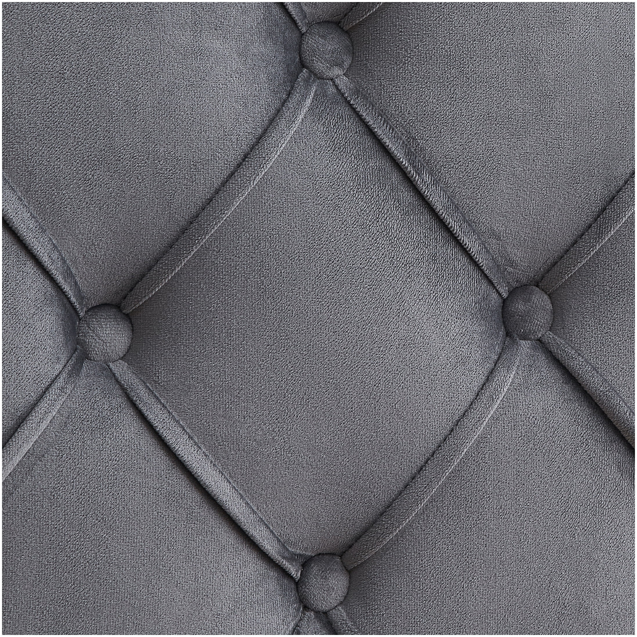 Modern Velvet Upholstered Queen Bed Frame with Wingback Headboard, Charcoal Gray, No Box Spring Needed